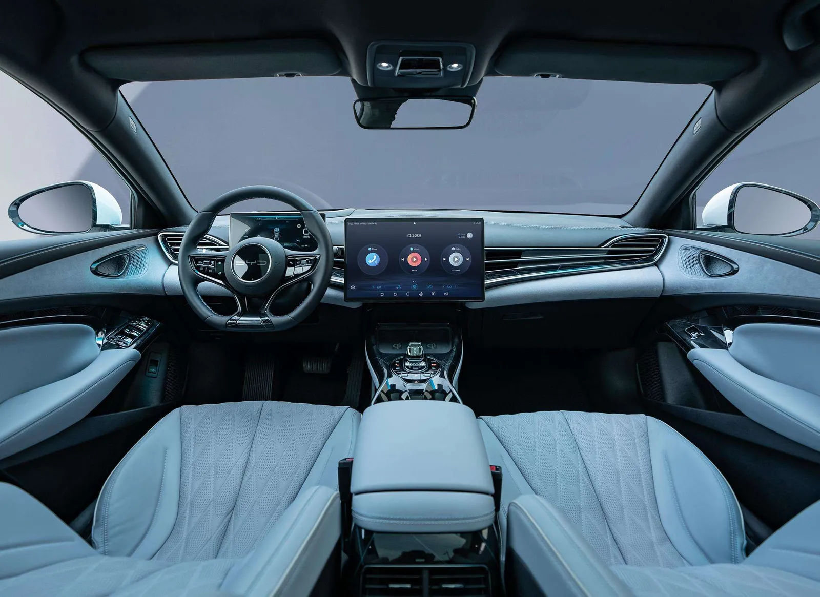 BYD Seal Elétrico Automático: bancos da frente e painel (interior tahiti blue)