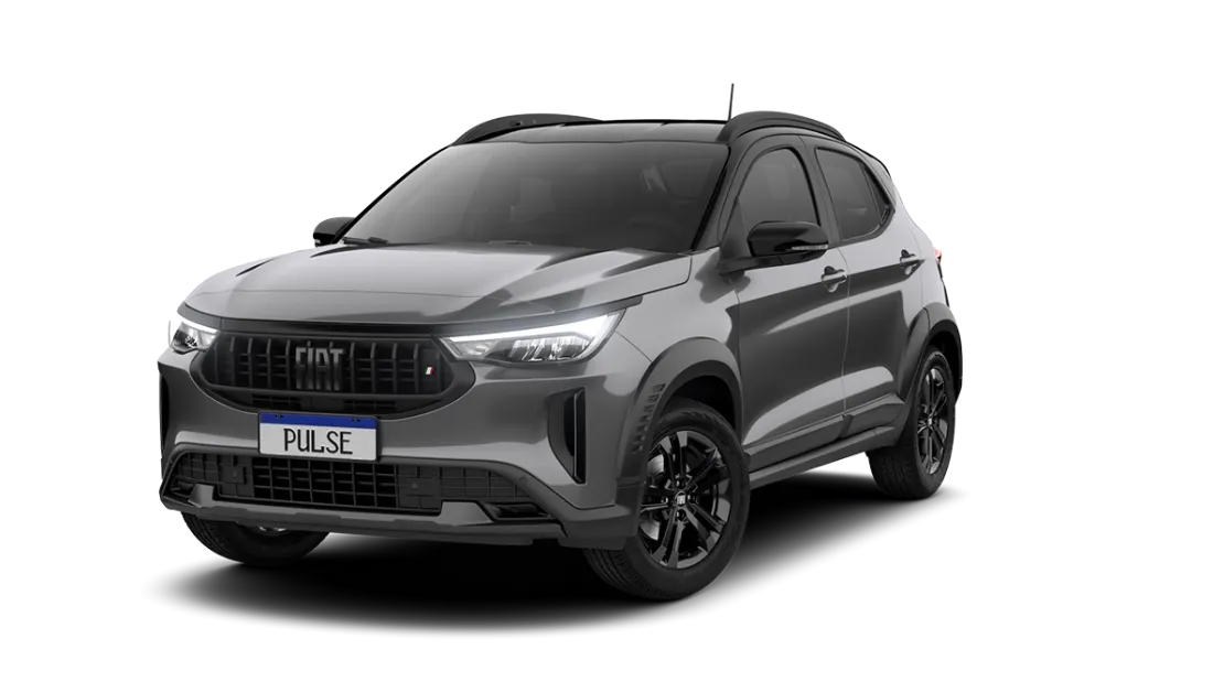 Fiat Pulse Drive 1.3 Automático Cinza Silverstone com Teto Preto Vulcano