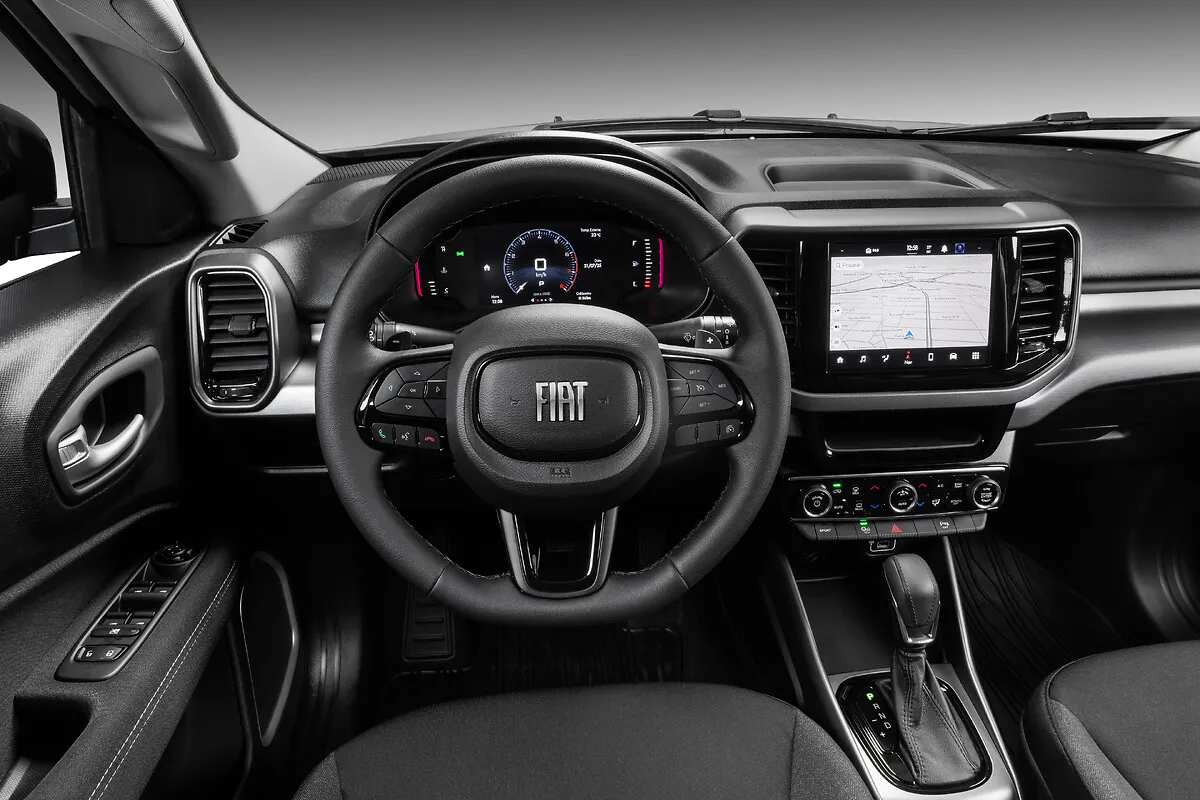 Fiat Toro Freedom 1.3 Turbo T270 Automático: volante e central multimídia