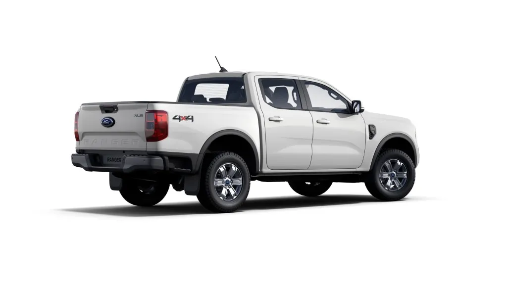 Ford Ranger XLS 2.0 Turbo Diesel Automático: três quartos de trás (branco artico)