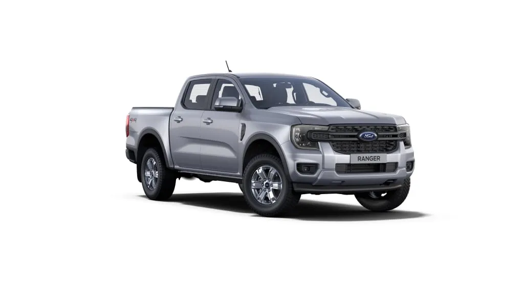 Ford Ranger XLS 2.0 Turbo Diesel Automático: três quartos de frente (prata geada)
