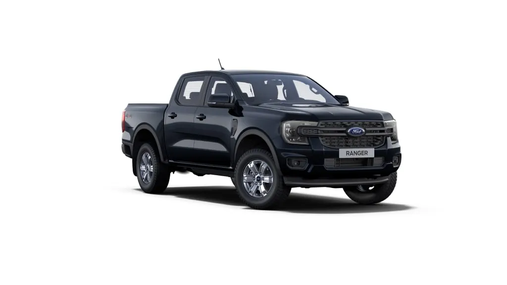 Ford Ranger XLS 2.0 Turbo Diesel Automático: três quartos de frente (preto gales)