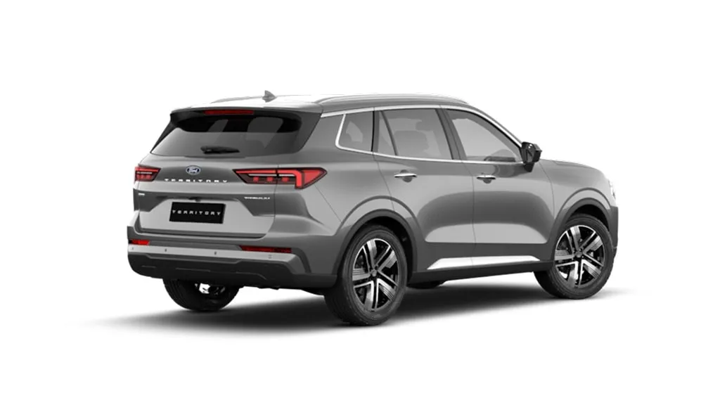 Ford Territory Titanium 1.5 Turbo Automático: três quartos de trás (cinza catar)