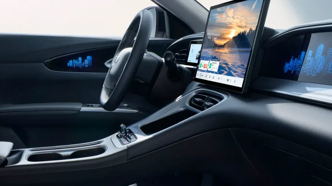 Geely EX2 Pro Elétrico Automático: painel, visto pela porta do motorista