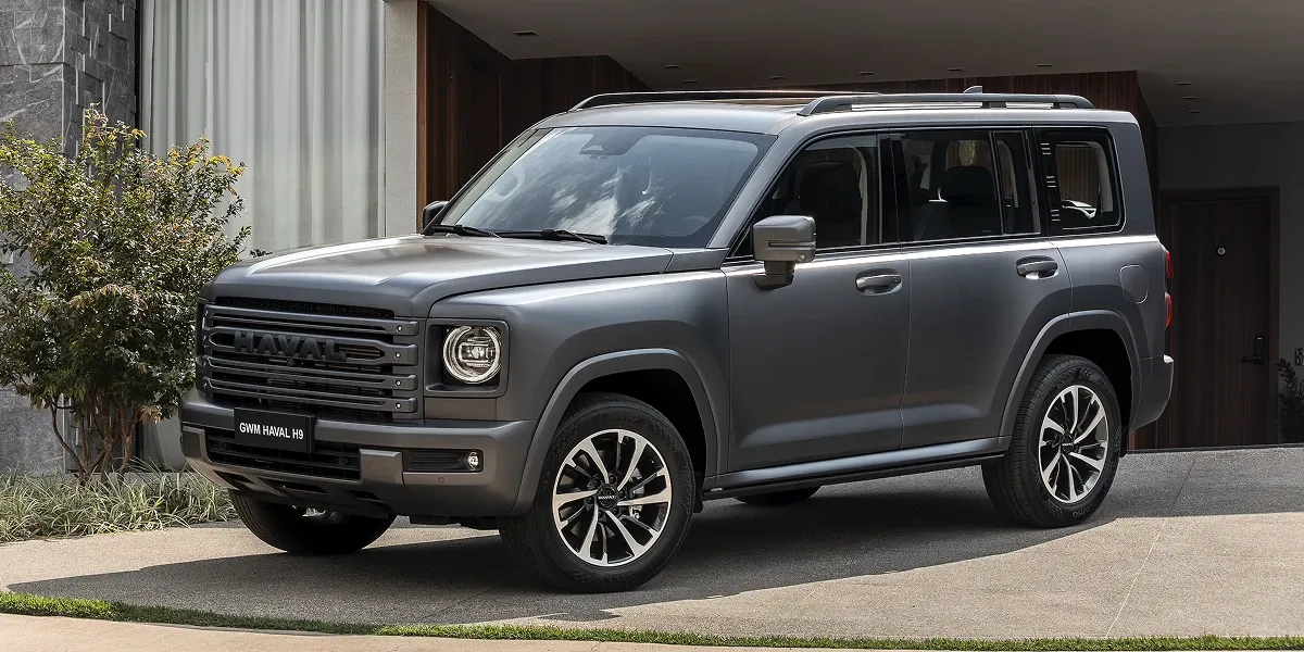 GWM Haval H9 Exclusive 2.4 Diesel Automático: três quartos de frente, mais de lado