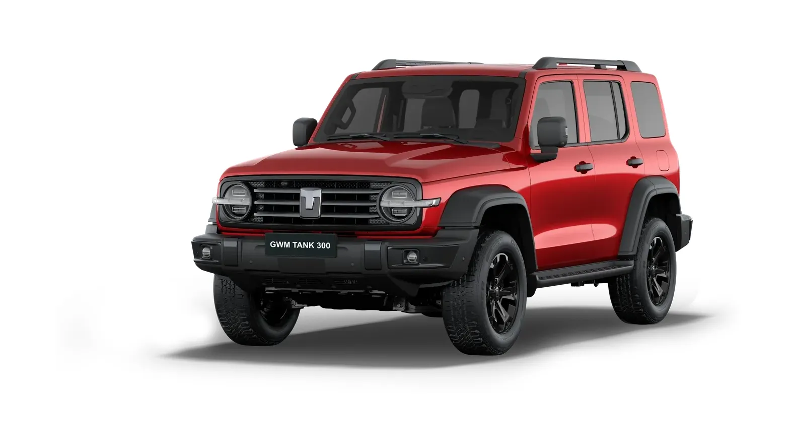 GWM Tank 300 Híbrido 2.0 Turbo Automático: de frente, em três quartos (vermelho brava)