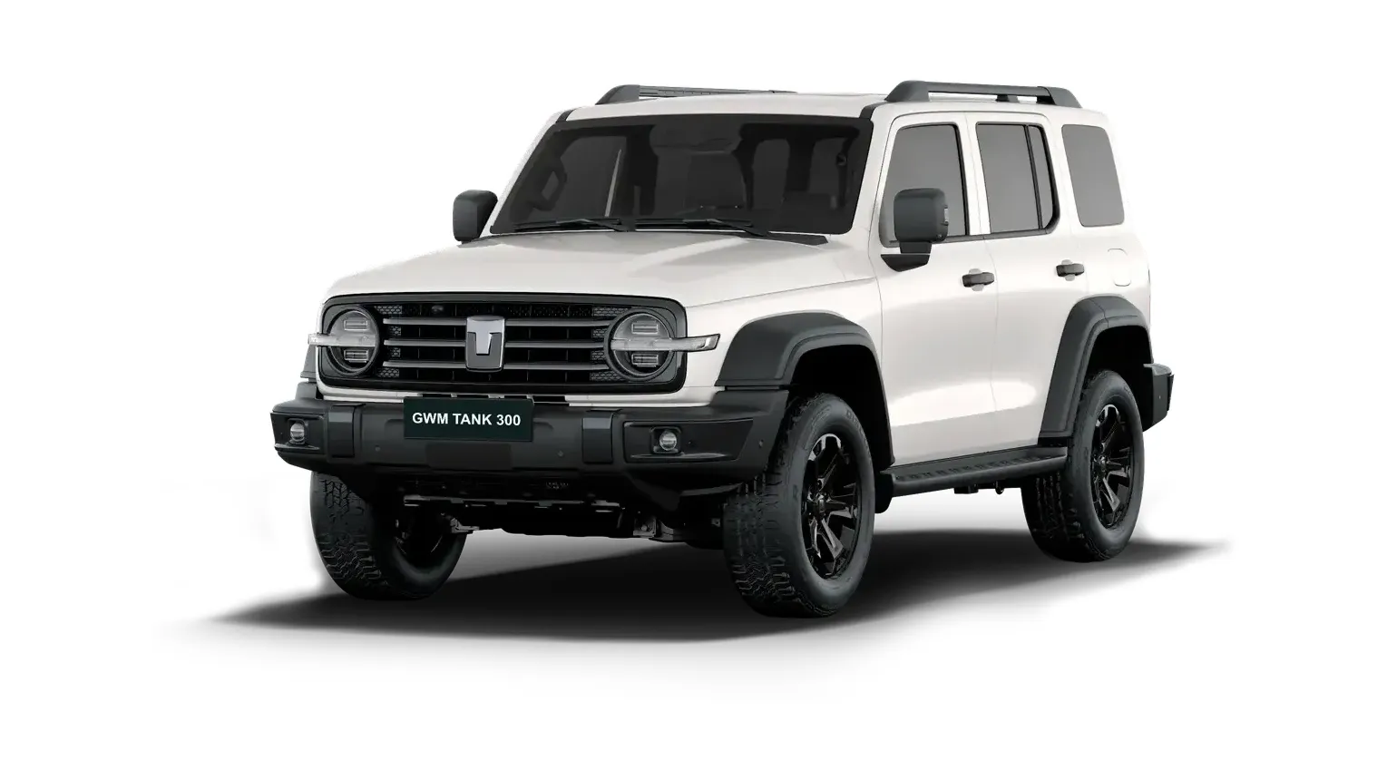 GWM Tank 300 Híbrido 2.0 Turbo Automático: de frente, em três quartos (branco noronha)