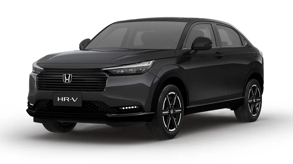 Honda HR-V EXL 1.5 Automático: de frente, em três quartos (preto cristal perolizado)
