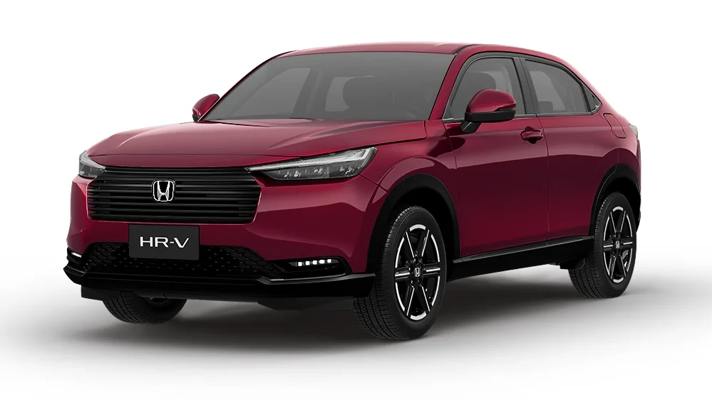 Honda HR-V EXL 1.5 Automático: de frente, em três quartos (vermelho supernova perolizado)