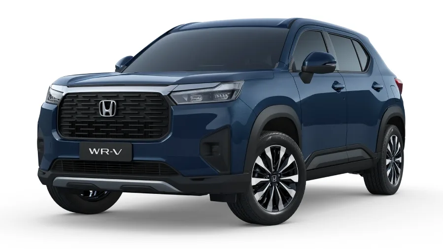 Honda WR-V EX 1.5 Automático: de frente, em três quartos (azul cósmico metálico)