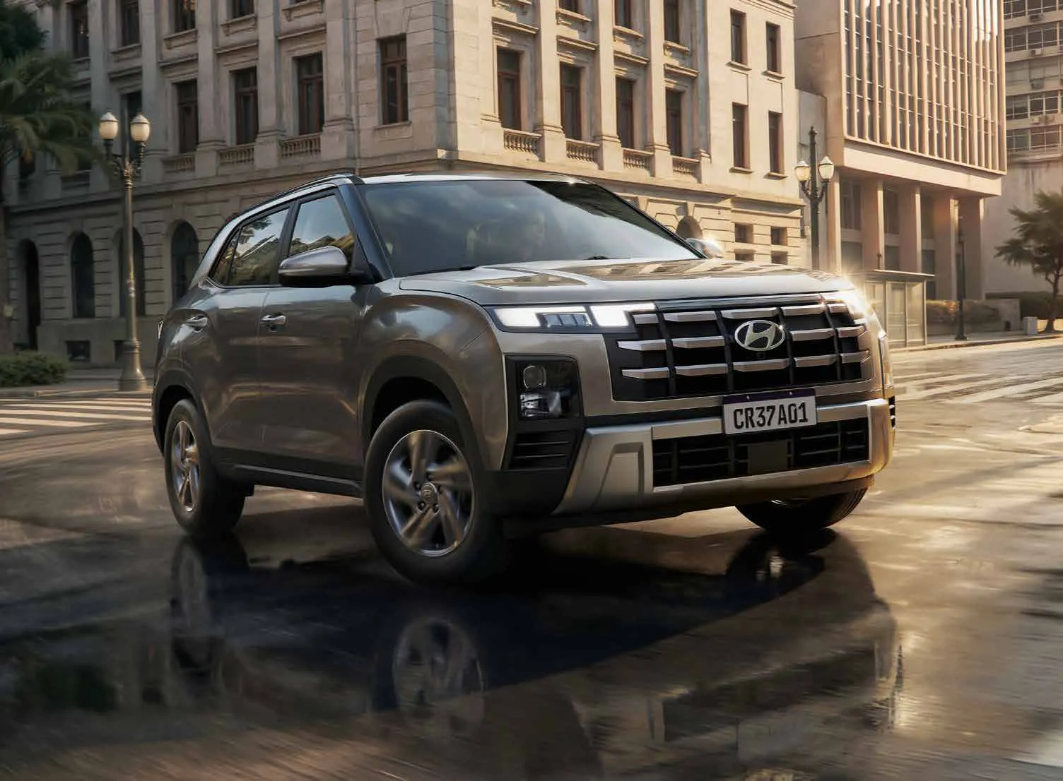 Hyundai Creta Comfort 1.0 Turbo Automático: de frente, na rua