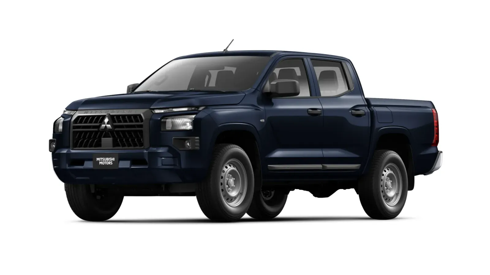 Mitsubishi Triton GL 2.4 Diesel Automático: de frente, em três quartos (azul baikal)