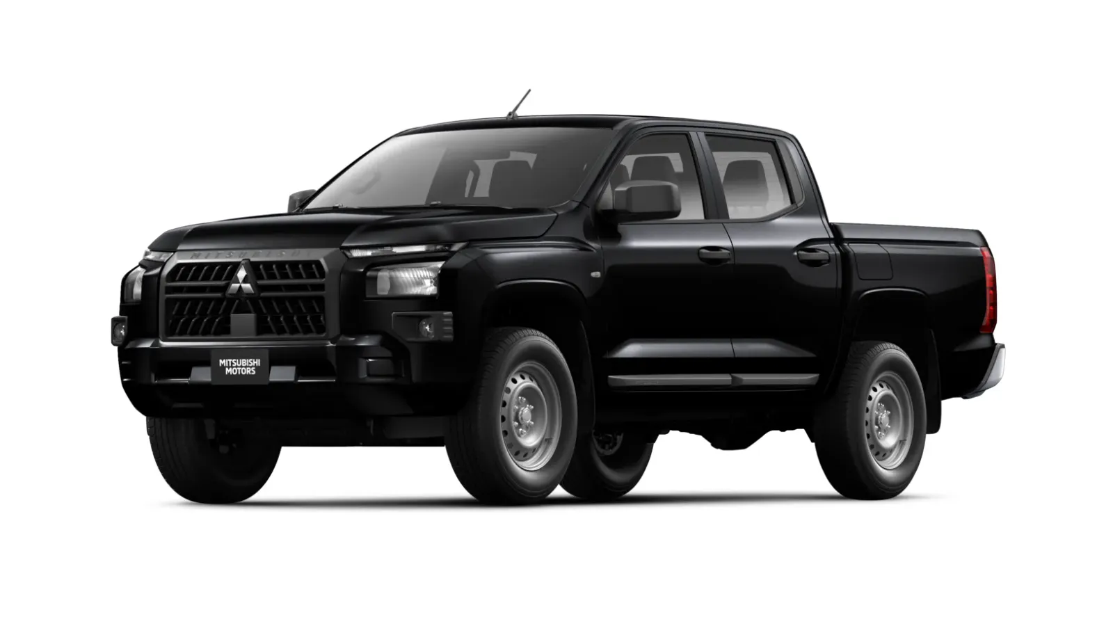 Mitsubishi Triton GL 2.4 Diesel Automático: de frente, em três quartos (preto onix)