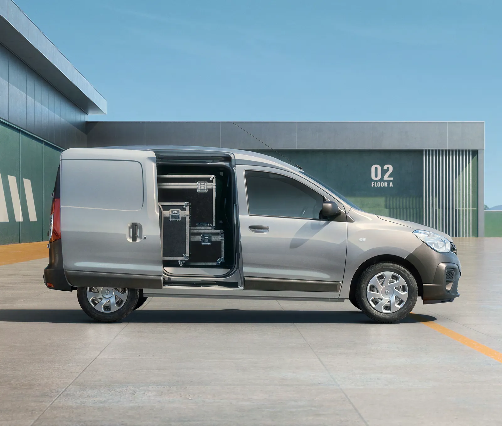 Renault Kangoo Advanced 1.6 Manual: porta lateral de correr aberta