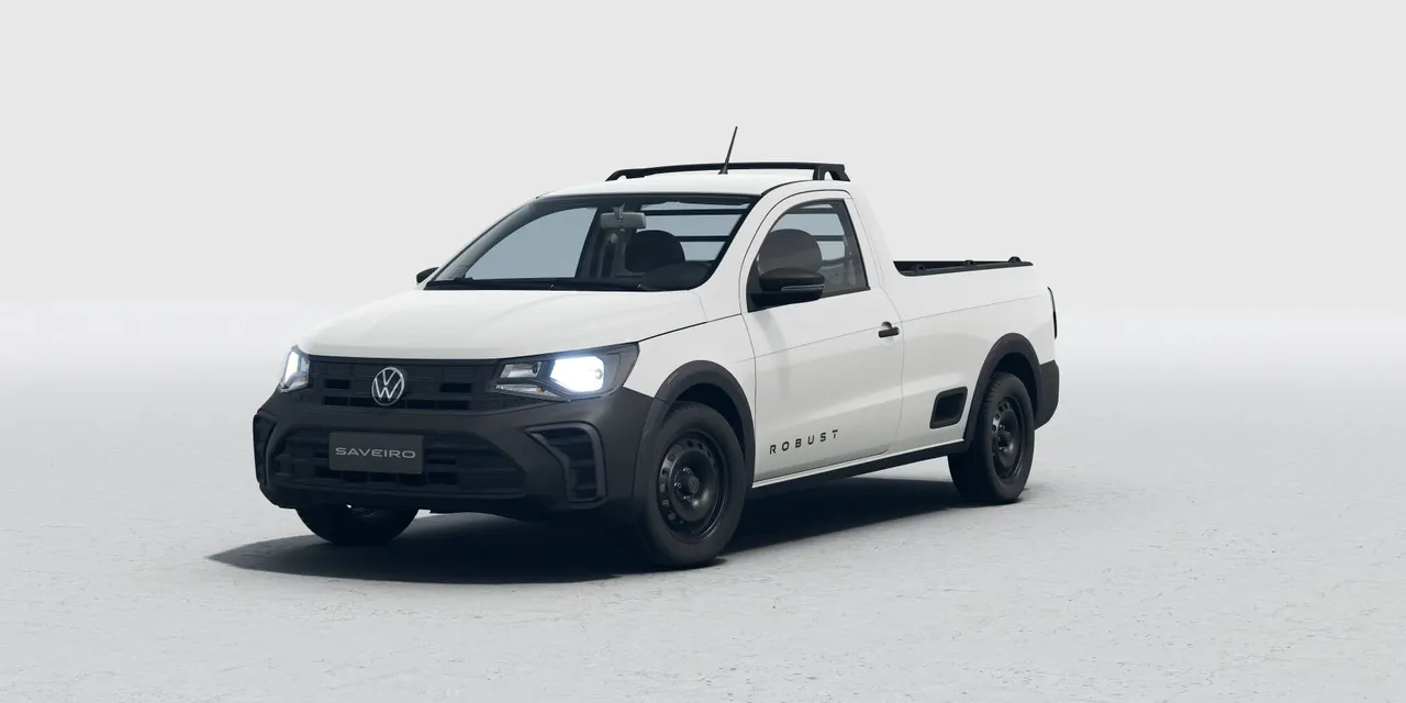 VW Saveiro Robust Cabine Simples 1.6 Manual Branco Cristal