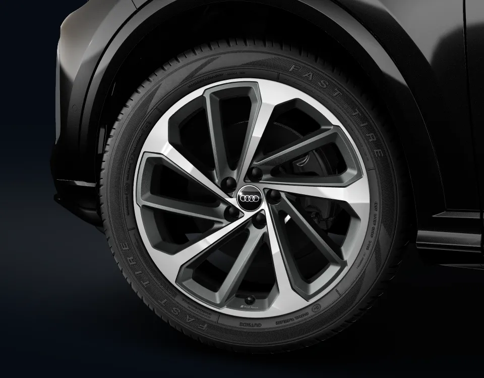 Roda Audi Sport de 20 polegadas do Audi Q5, em design Twist de 5 raios duplos