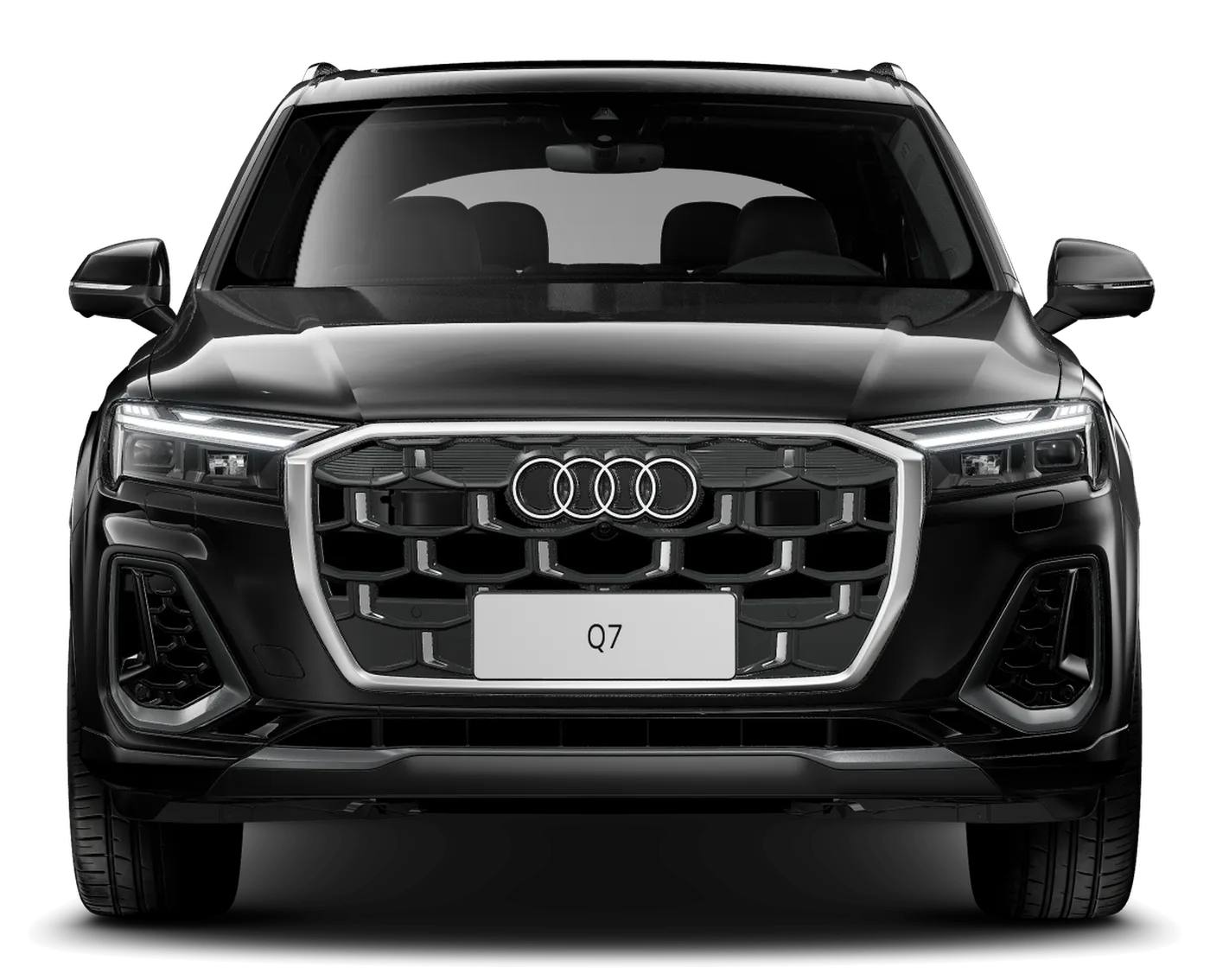 Frente do Audi Q7 S line com a grade singleframe