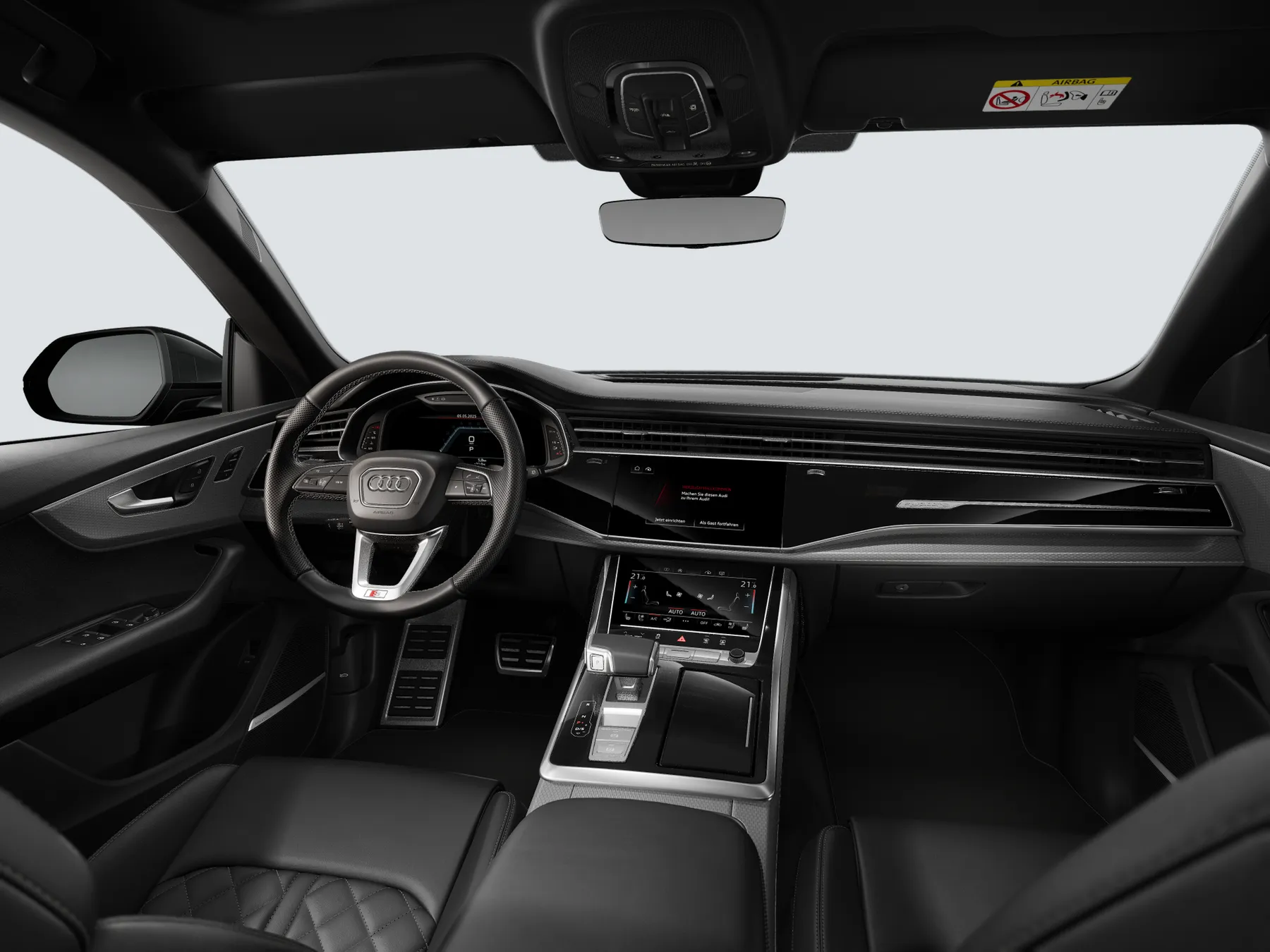 Audi Q8: painel, revestimento Preto