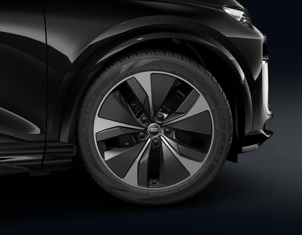 Roda Audi Sport de 21 polegadas em design Aero de 5 braços do Audi SQ6 Sportback e-tron
