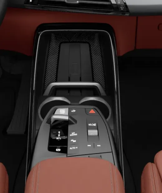 Console central da BMW X1 com o seletor de marchas