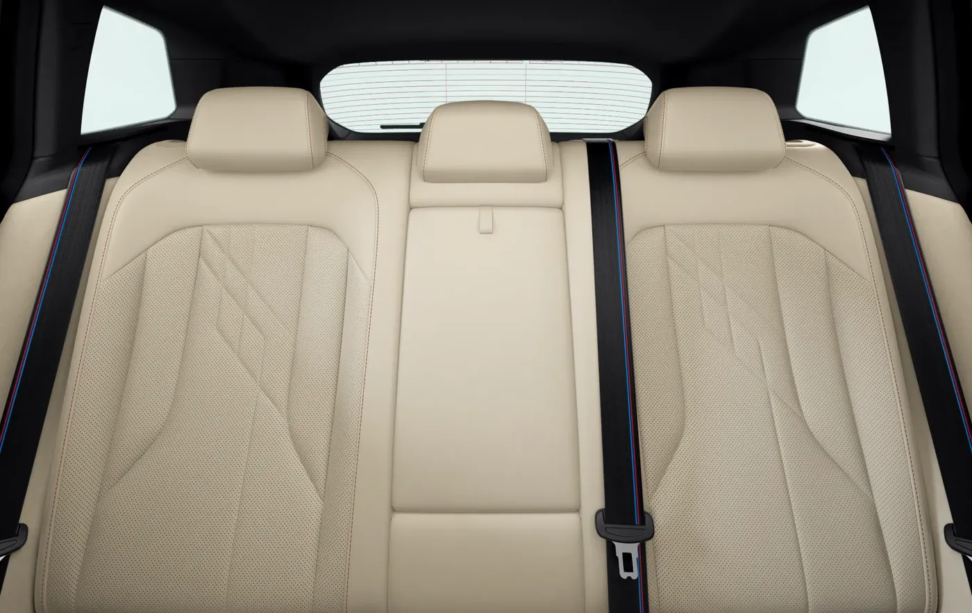 Banco traseiro da BMW X3 no revestimento Bege Calm