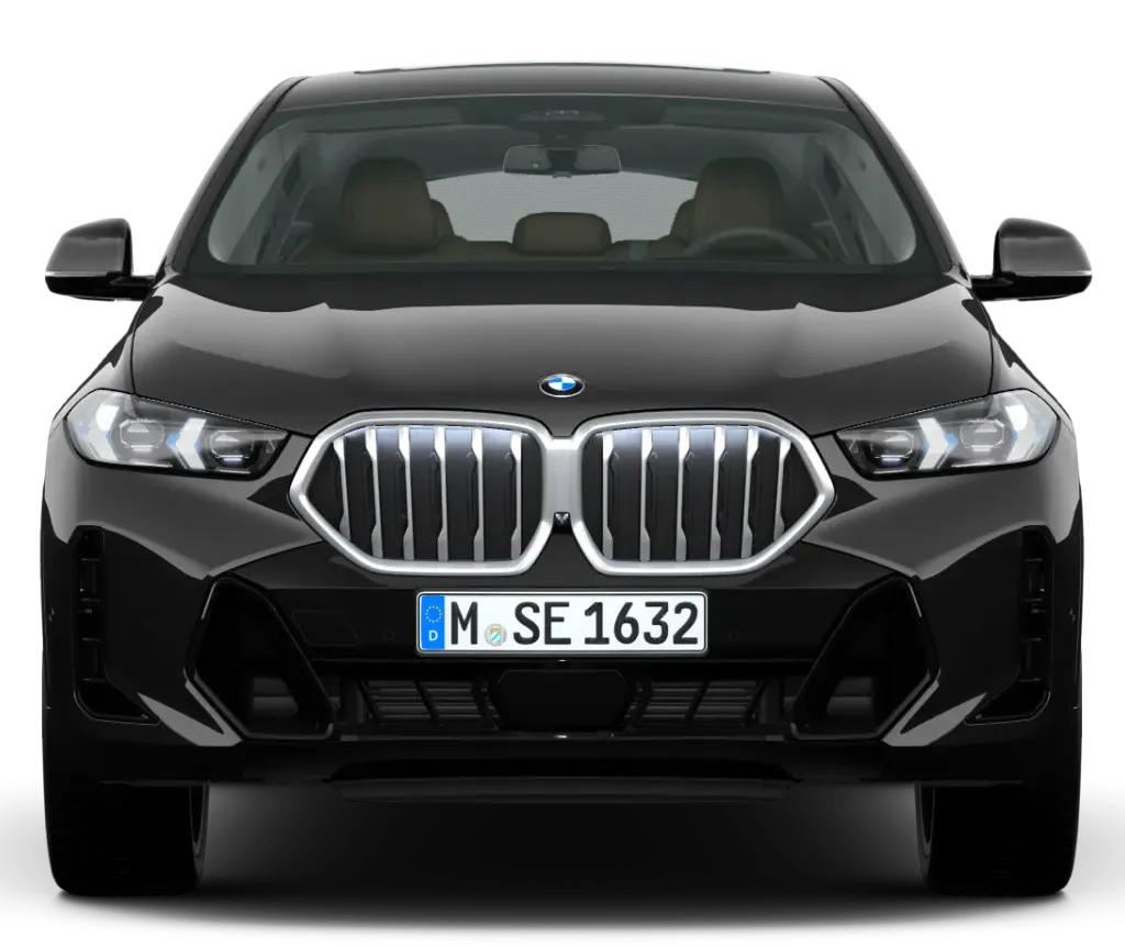 Frente da BMW X6 com a grade iluminada Iconic Glow