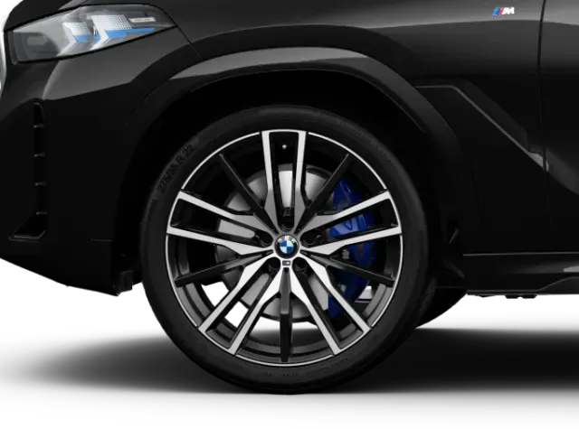 Roda Double-Spoke de 22 polegadas da BMW X6 com pinça de freio M Sport azul
